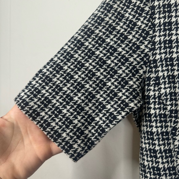 Theory Womens Black White Houndstooth Wool Blend Nikay Moda Mini Dress Size 6 - Picture 6 of 11